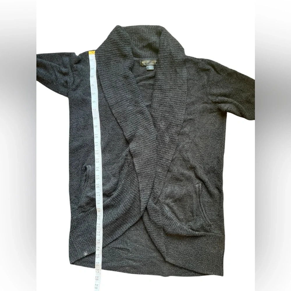 Barefoot Dreams Womens Cardigan CozyChic Lite Circle Black Size XS/S - Picture 13 of 14